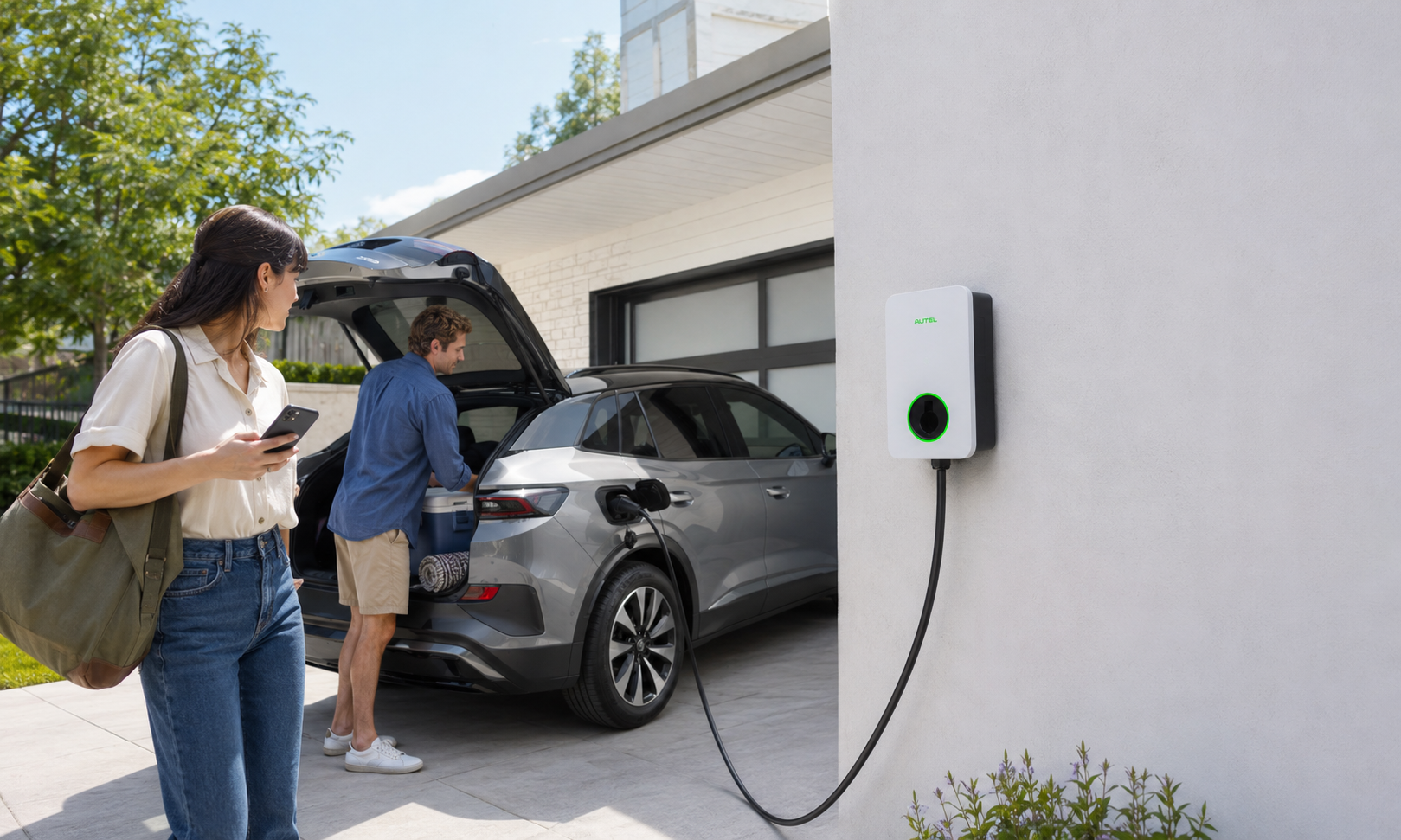 Autel home charger preparing an EV for a summer road trip