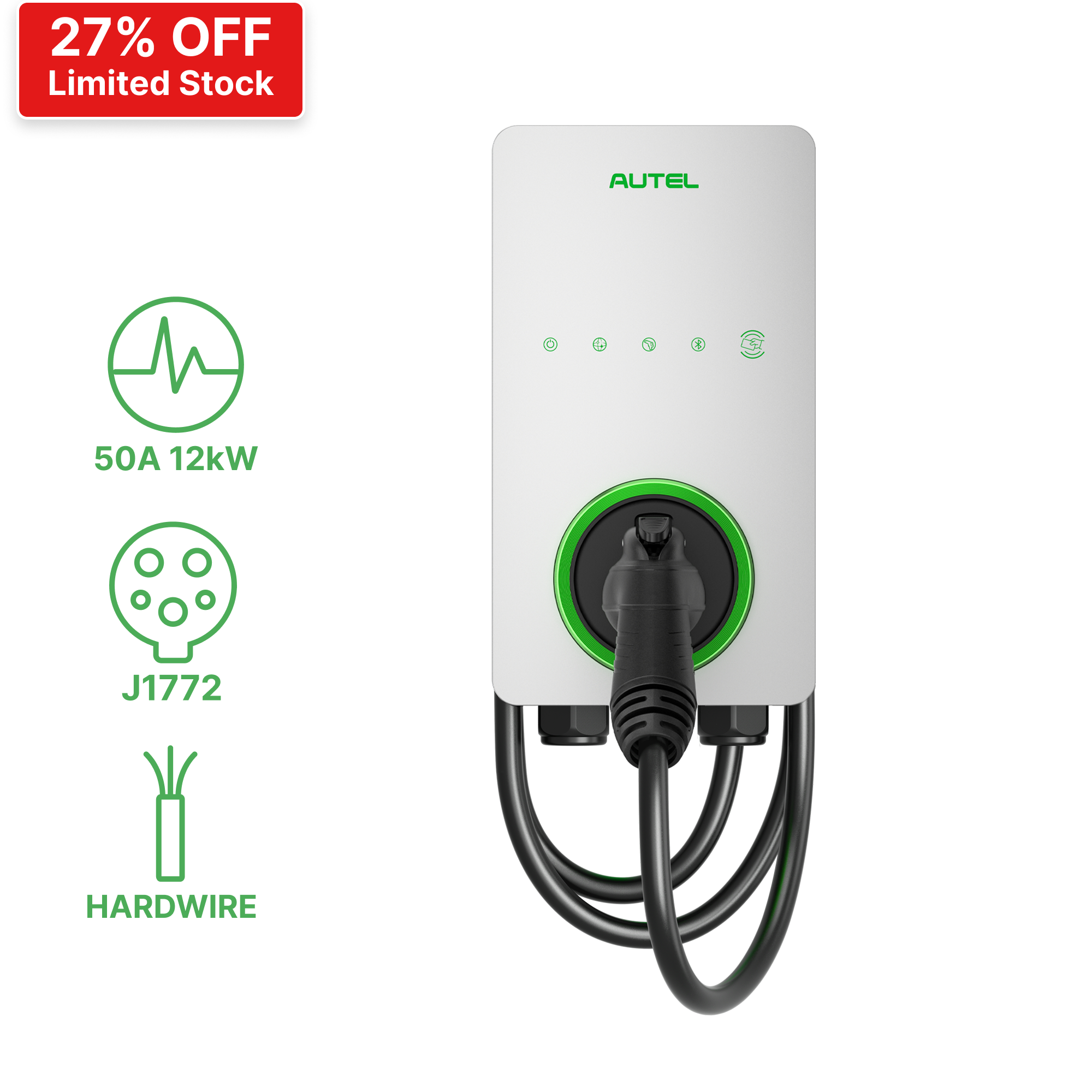 AC Lite Home 50A 12kW EV Charger | CA