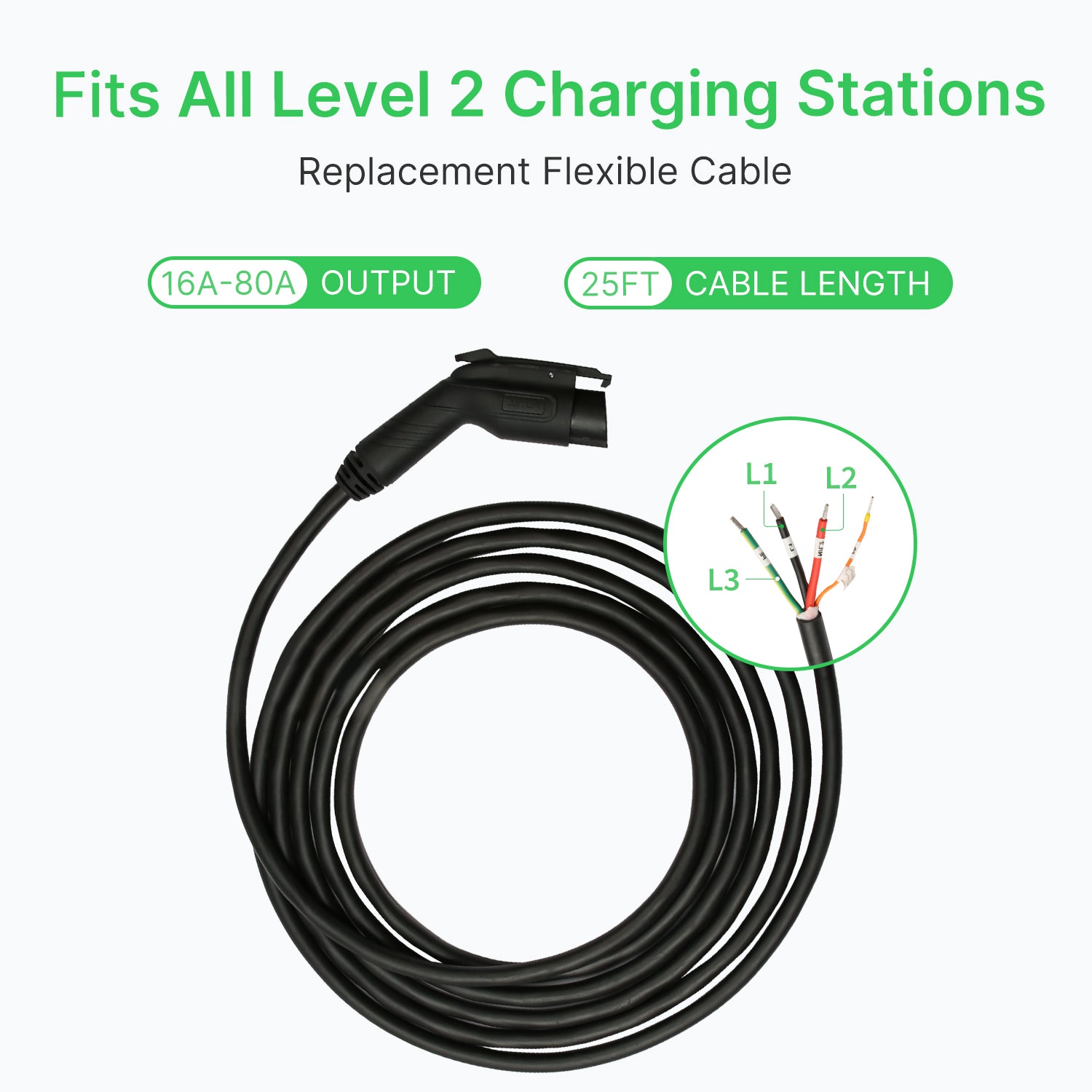 Autel J1772 Level 2 EV Charger Replacement Cable