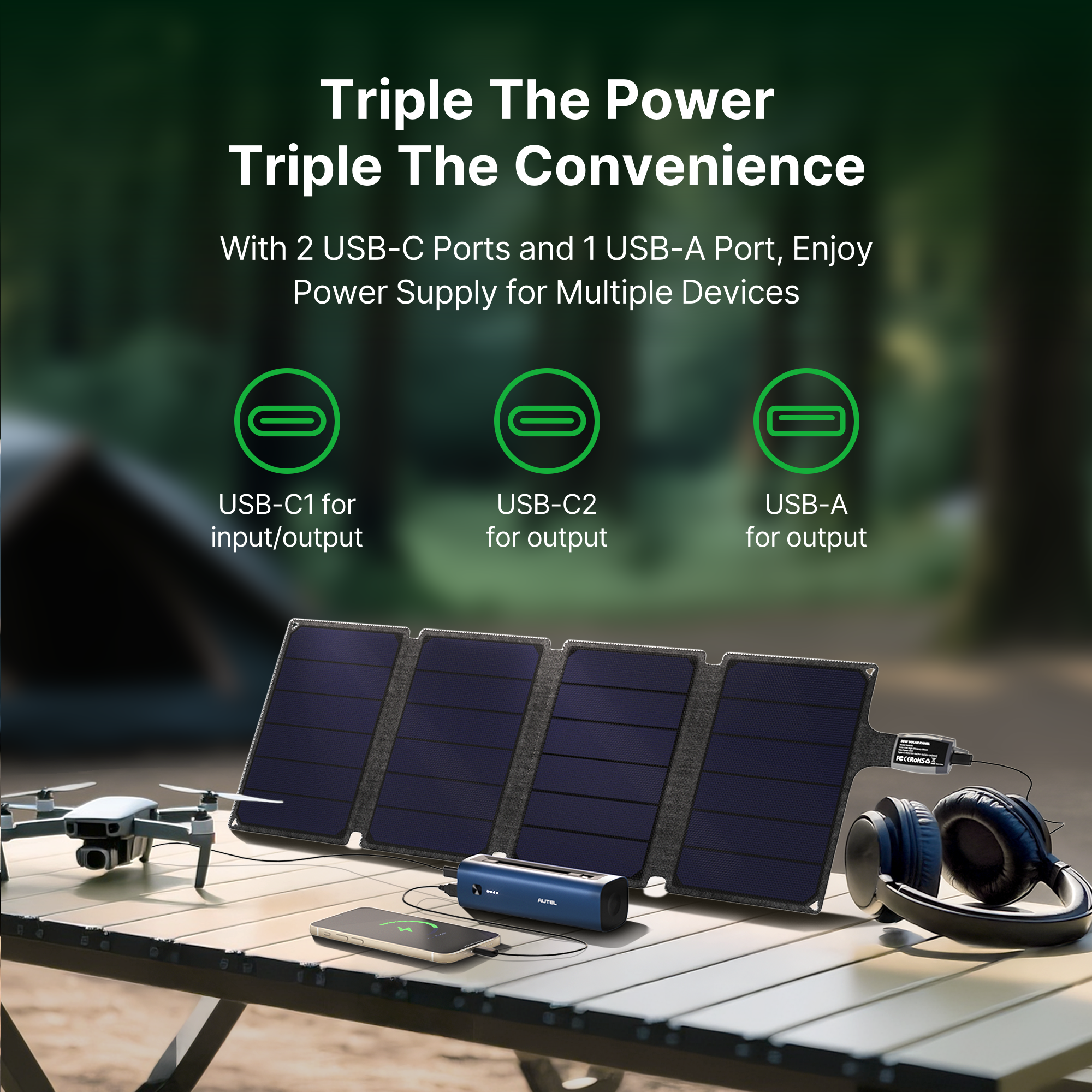 Autel Power Bank with 36W Solar Panel Gift Pack