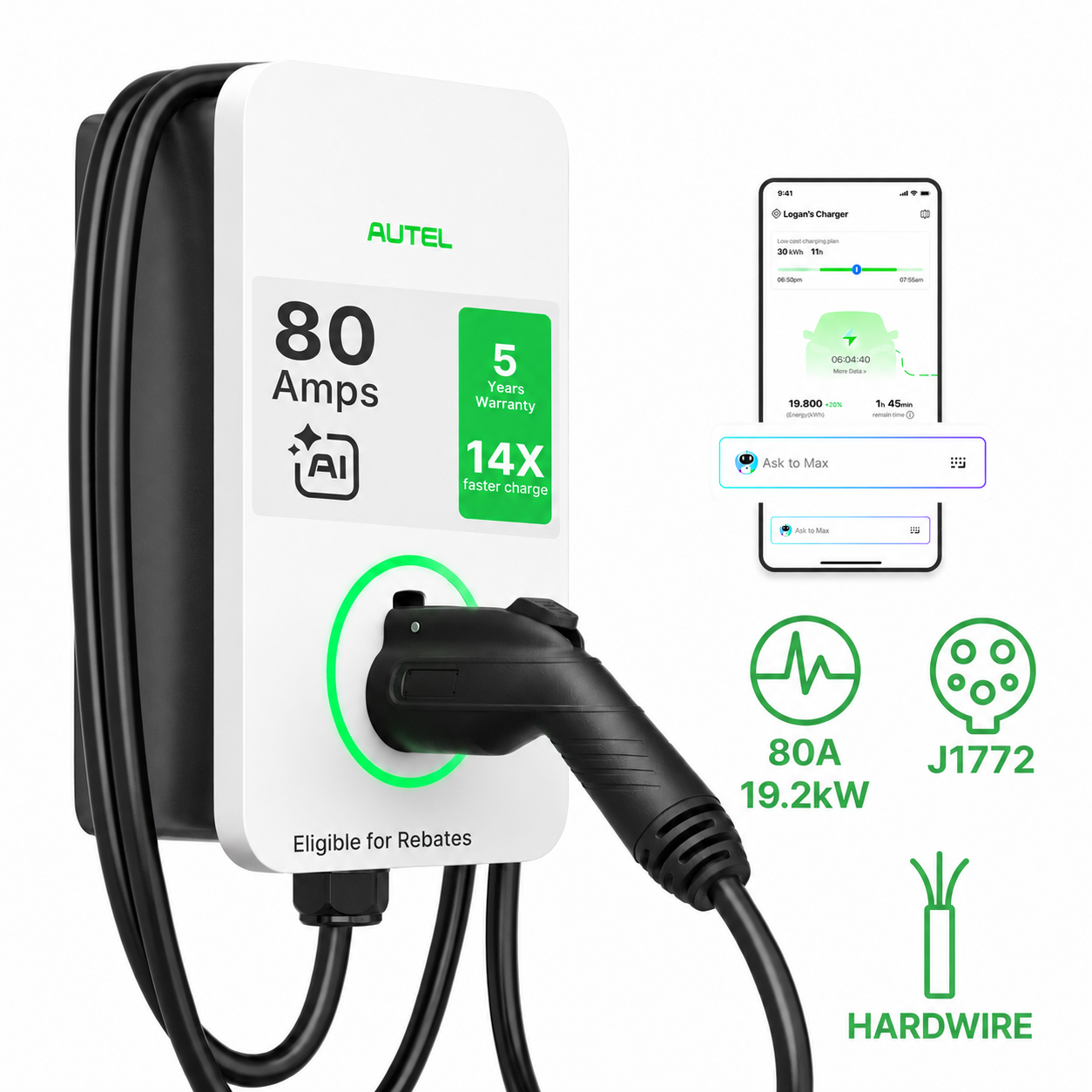 MaxiCharger 80A EV Charger | limited Color | CA