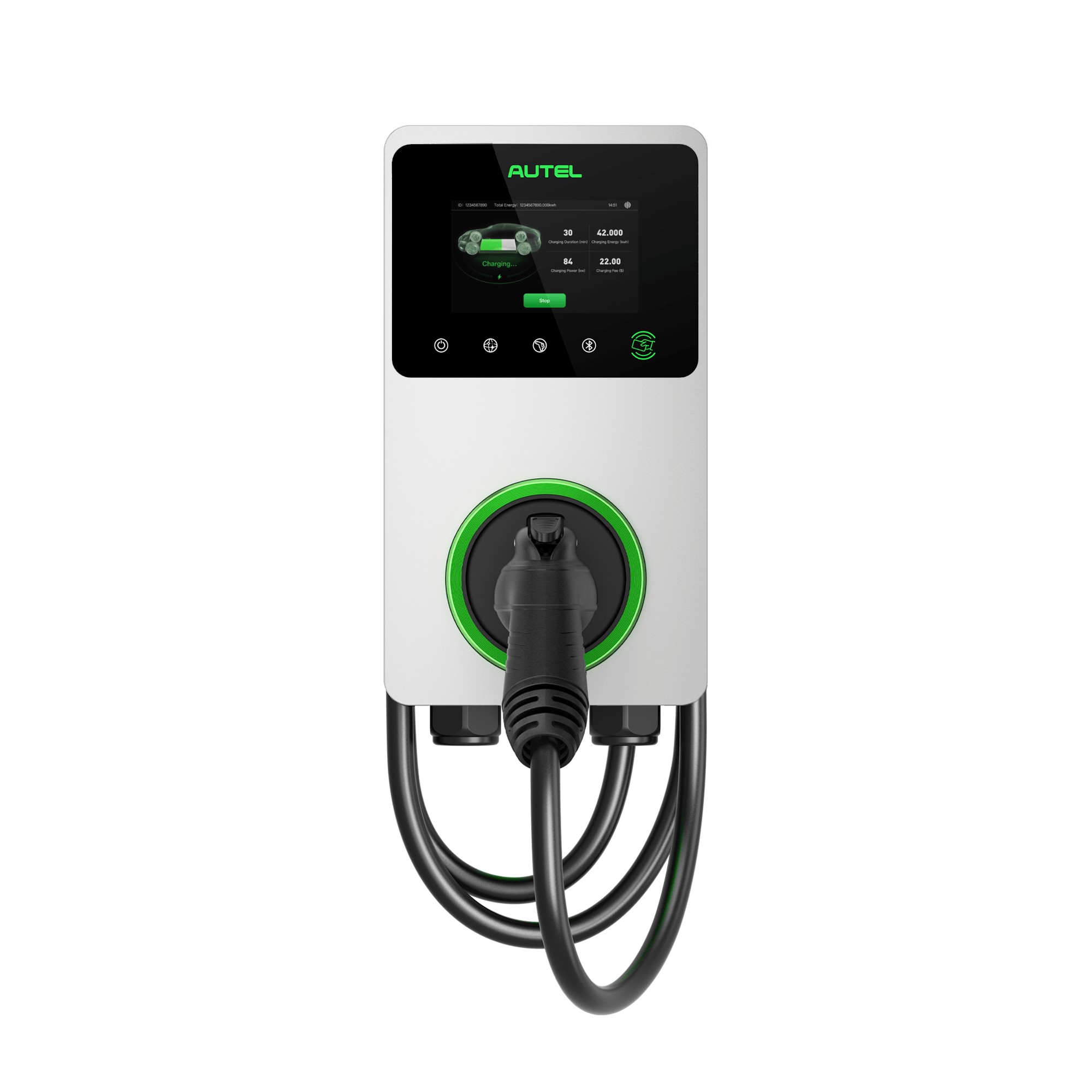 AC Elite Business 50A 12kW EV Charger with Touch Screen