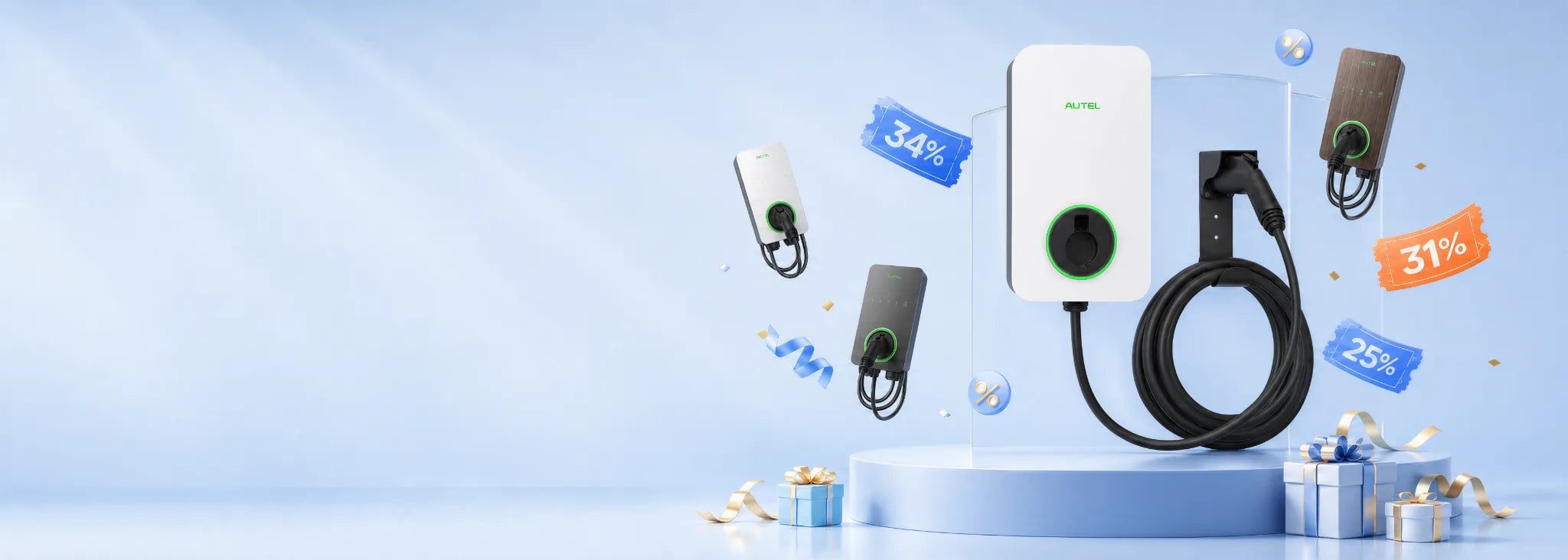 Autel home EV chargers featured in the Back to Routine promotion.